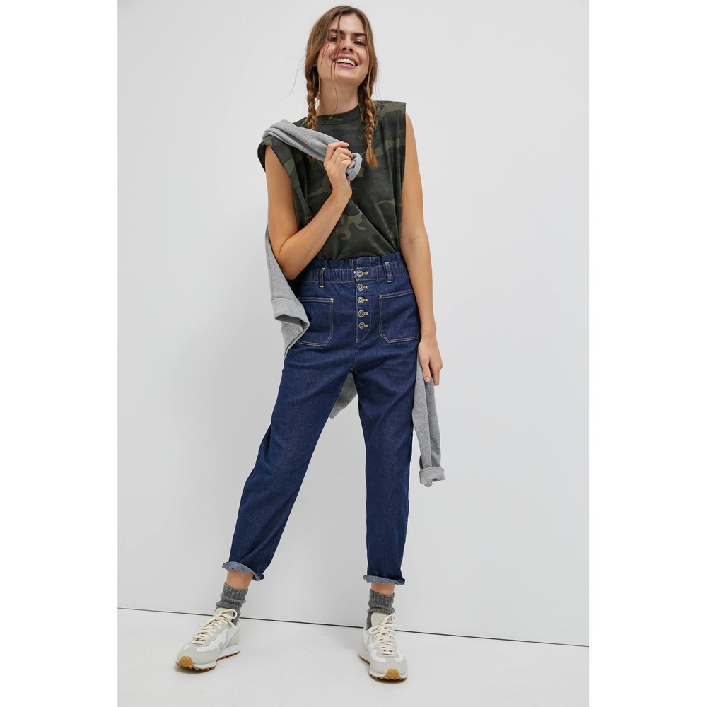 Anthropologie Pilcro Ultra High-Rise Paperbag Waist Button Fly Slim Jeans Large